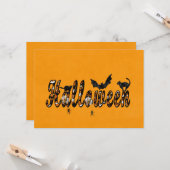 Halloween Karte (Vorderseite/Rückseite Beispiel)