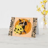 Halloween Karte (Gelbe Blume)