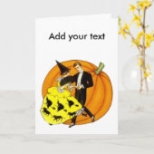 Halloween Karte (Gelbe Blume)