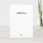 Halloween Karte (Rückseite)