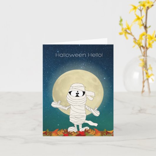 Halloween Karte (Gelbe Blume)