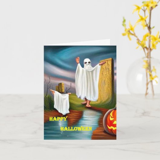 Halloween-Karte 2 Karte (Gelbe Blume)