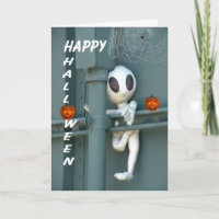 Halloween-Karte Außerirdisch
