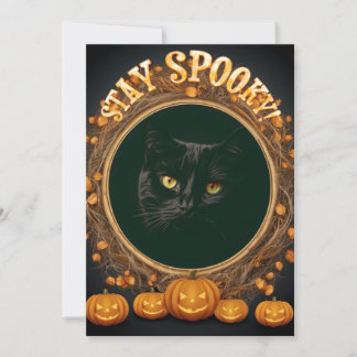 Halloween-Karte. Bleib gruselig! Feiertagskarte