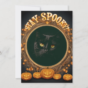 Halloween-Karte. Bleibe spukhaft! Feiertagskarte