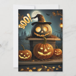 Halloween-Karte. Boo! Feiertagskarte