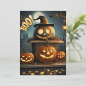 Halloween-Karte. Boo! Feiertagskarte (Stehend Vorderseite)