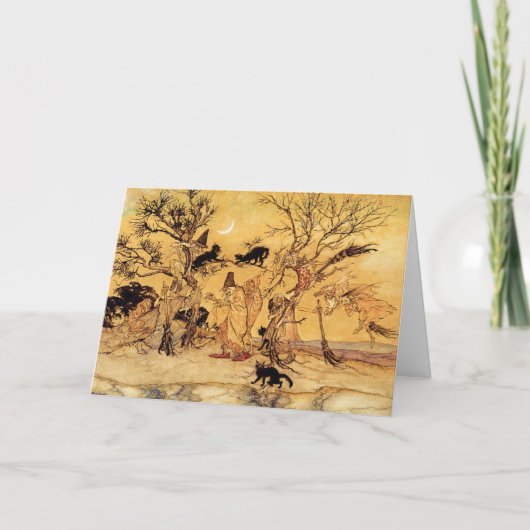 Halloween-Karte: Der Hexe-Sabbat Karte (Vorderseite)