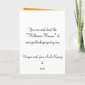 Halloween-Karte des niedlichen Hamsters Feiertagskarte (Rückseite)