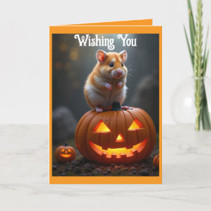 Halloween-Karte des niedlichen Hamsters Feiertagskarte