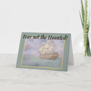 Halloween-Karte des Spuk Piratenschiffs Karte