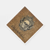 Halloween-Karte des viktorianischen Gothischen Sch Serviette (Ecke)