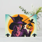Halloween-Karte Einladung (Stehend Vorderseite)