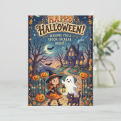 Halloween-Karte Einladung (Stehend Vorderseite)