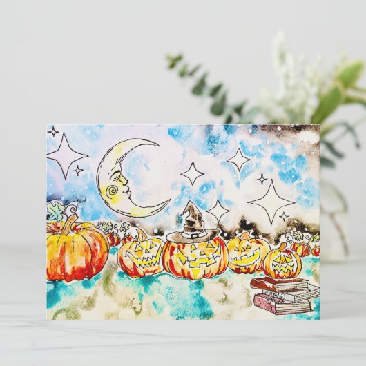 Halloween-Karte Feiertagskarte (Stehend Vorderseite)