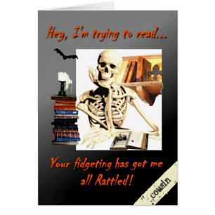 Halloween-Karte für Cousin, Skelett-Rüttel-Humor