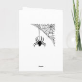 Halloween-Karte für Schwarze Spider und Web Happy Karte (Rückseite)