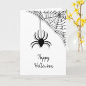 Halloween-Karte für Schwarze Spider und Web Happy Karte (Gelbe Blume)