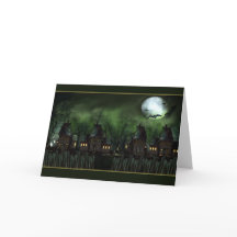 Halloween-Karte für Spuk Häuser