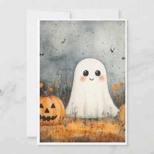 Halloween-Karte Geist Einladung