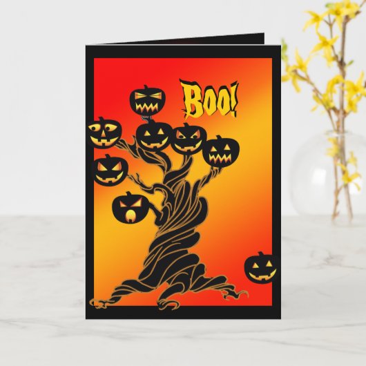 Halloween-Karte Karte (Gelbe Blume)