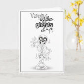 Halloween-Karte Karte (Gelbe Blume)