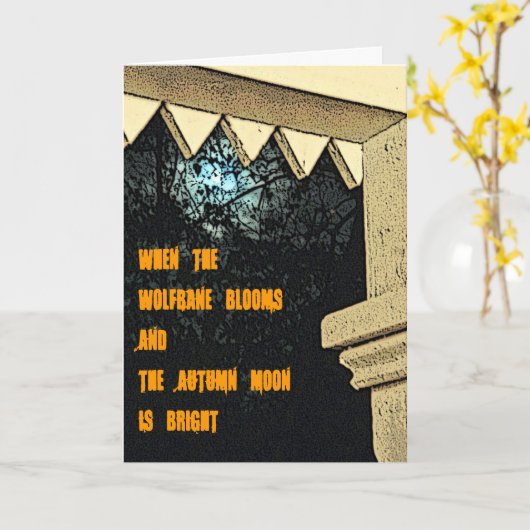 Halloween-Karte Karte (Gelbe Blume)