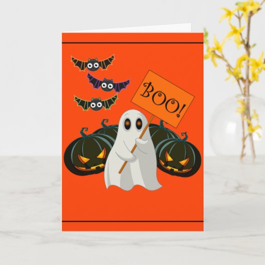 Halloween-Karte Karte (Gelbe Blume)