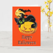 Halloween-Karte Karte (Gelbe Blume)