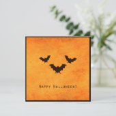 Halloween-Karte mit beängstigenden Fledermäusen Karte (Stehend Vorderseite)