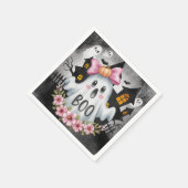 Halloween-Karte mit einem Kawaii-Geist Serviette (Ecke)