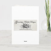 Halloween-Karte mit eleganten Vintagen Skeletten u Karte (Rückseite)