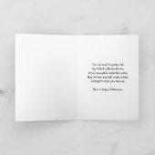 Halloween-Karte mit Totem Hexe, Katze und Eule sit Karte (Innenseite)