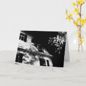 Halloween-Karte "The Night House" Karte (Gelbe Blume)