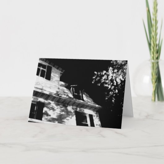 Halloween-Karte "The Night House" Karte (Vorderseite)