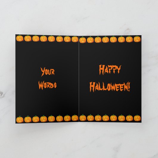Halloween-Karte Trick oder behandeln Karte (Innenseite)