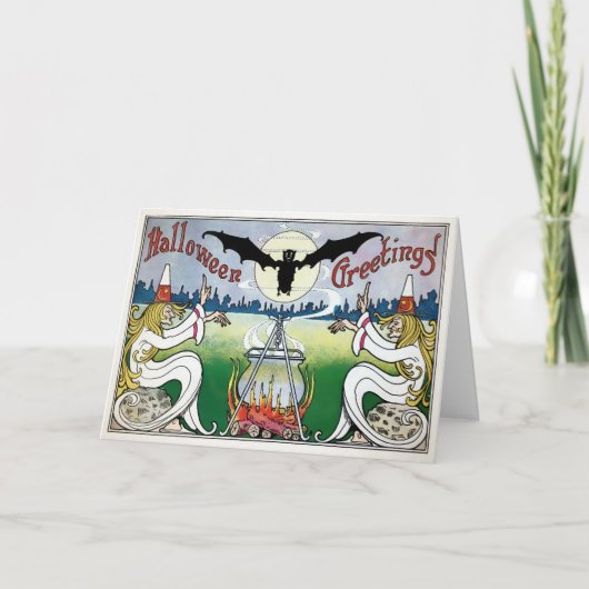 Halloween-Karte Vintag Feiertagskarte (Vorderseite)