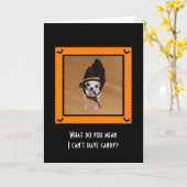 Halloween-Karte - was Sie gemein ich können nicht Karte (Gelbe Blume)