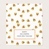 Halloween-Karten des niedlichen Maislehrers im Kla Visitenkarten (Außenseite Aufgefaltet)