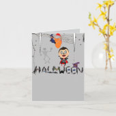 Halloween Karten/Einladungen 02 Karte (Gelbe Blume)