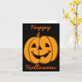 Halloween-Karten-Kürbislaterne 3 Karte (Gelbe Blume)