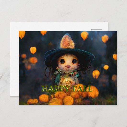 Halloween-Karten Postkarte (Vorne/Hinten)