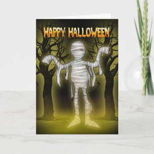Halloween-Kartenromanen mit Mummy Karte