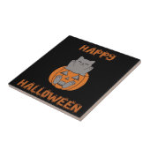 Halloween kat pompoen tegeltje fliese (Seite)
