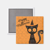 Halloween/Katz/Kürbis/Herbst Magnet (Vorderseite/Rückseite)
