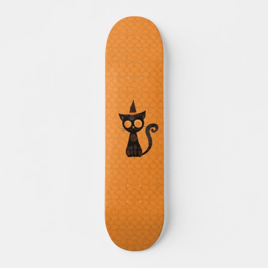 Halloween/Katz/Kürbis/Herbst Skateboard (Vorne)