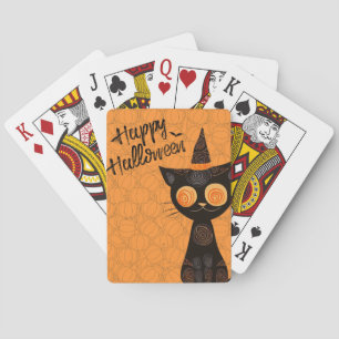 Halloween/Katz/Kürbis/Herbst Spielkarten
