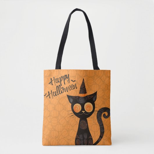 Halloween/Katz/Kürbis/Herbst Tasche (Vorderseite)