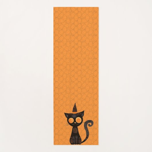 Halloween/Katz/Kürbis/Herbst Yogamatte (Vorderseite)