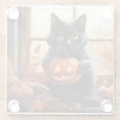 Halloween Kätzchen Glasuntersetzer (Rückseite)